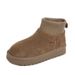 Women's Snow 2025 New Winter Fleece Lined Thickened Warm Northeastern Cotton Shoes Thick Sole Sock Short Boots Loafers_vogvips.com