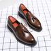 British Slip-On Style Shoes Tassel New Leather Casual Trendy Loafers Size Men's Fashion Large_vogvips.com