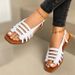 Summer new flat round head casual sandals women's large size_vogvips.com