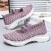 Women's Spring New Color Blocked Women's Casual Single Breathable Soft Sole Comfortable Mom Shoes Batch_vogvips.com