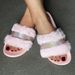 Women’s Shoes Large Size Furry Slippers Flat Bottom Shoes Rhinestone Furry Slippers_vogvips.com