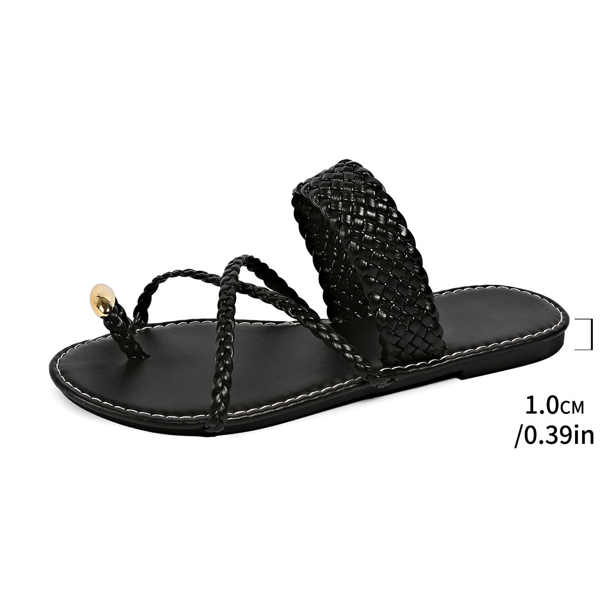 Women's Summer Flat Toe Slippers Fashion Lightweight PU Beach Sandals Simple Design For Casual Outdoor Wear_vogvips.com