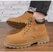 Breathable Velvet Martin Boots Men's Style Retro Tooling Shoes Platform Short Boots Casual Shoes Men's Shoes_vogvips.com