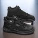 Men's Summer New High Top Martin Boots, Anti Slip Workwear Shoes, Height Increasing And Wear-Resistant Thick Soled_vogvips.com