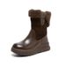 1178225343@qq.com Winter First Layer Cowhide Lamb Wool Soft Martin Boots For Women, Fleece Lined Thickened Snow Boots, Thick Sole Large_vogvips.com