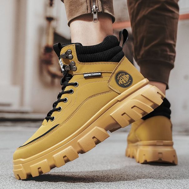 New Men's British Style Work Dress Motorcycle Mountaineering Casual Shoes Fashion_vogvips.com