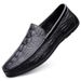 Euro Step 【】Large Size Fashion Crocodile Pattern Men's Loafers Comfortable Wear-resistant Slip-on Shoes_vogvips.com
