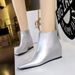 6632-8 European American Retro Simple Versatile Women's Wedge Internal Height Increase High Heel Slimming Short And_vogvips.com