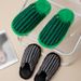 Baotou Contrasting Color Cotton Slippers, Women's Striped Hairy Slippers, Home Ins Plush Slippers_vogvips.com