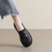 Small Thick-soled Leather Shoes For Women, Black Retro Loafers, Soft-soled Commuter Work Shoes_vogvips.com