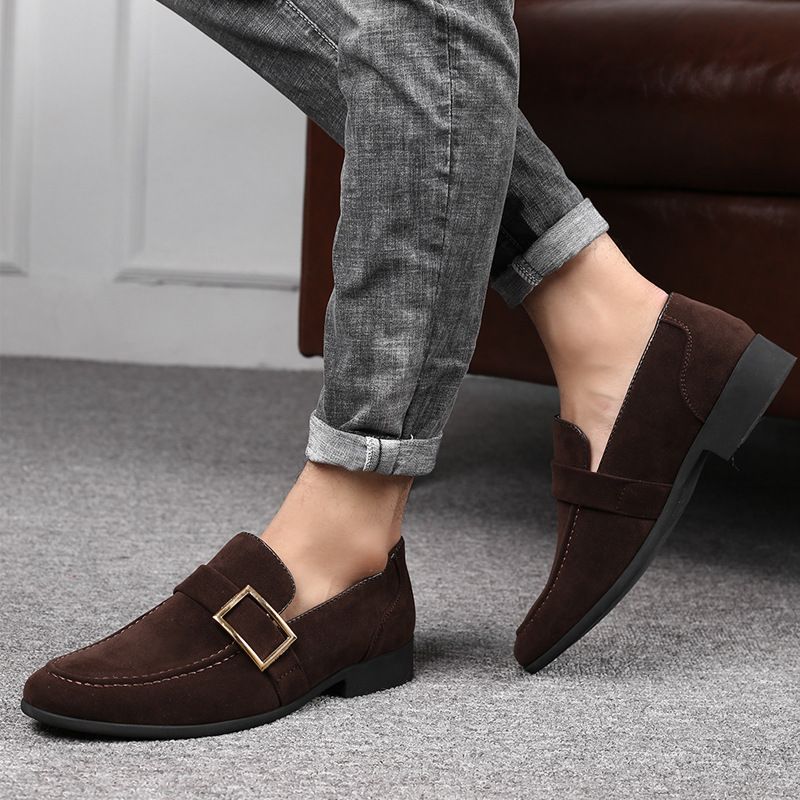Men's Casual Loafers With Soft Suede Upper & Breathable Design - Lightweight Driving Shoes For All Seasons Large Size Beanie Shoes_vogvips.com