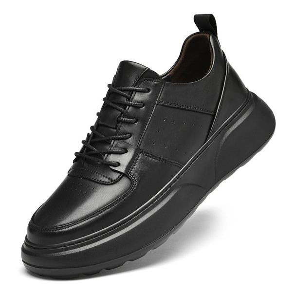 Men's Breathable Thick-soled White Shoes Men's Sports And Leisure Board Shoes_vogvips.com