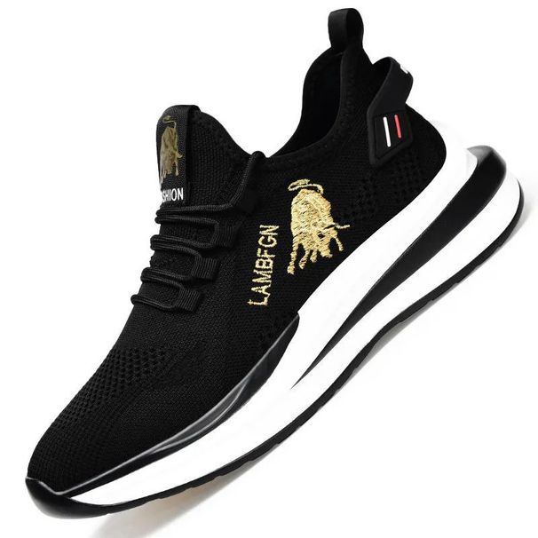 Foreign trade 2025 men's sports casual shoes men summer trend new style shoes round head black spring men's shoes wholesale_vogvips.com