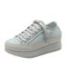 Thick Soled Small White Shoes Women's New Spring And Autumn High Rise Sponge Cake Spanish Style Satin Shoes, Niche_vogvips.com
