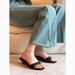 Round-toe Slip-on Wedge Heel Open-toe Outdoor Sandals For Women, 2025 Summer New Vintage Simple Women's Slide Sandals_vogvips.com