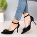 2026 Summer New Thin Heel Single With One-Strap Buckle, Hollow Pointed Toe High Heels, Fashion Bowknot Women's Shoes_vogvips.com