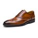Men's Business Dress, Oxford Men's Top Layer Cowhide Three Joint Genuine Leather Shoes, British Style Wedding Shoes_vogvips.com