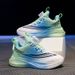 2024 New High Quality Mesh Surface Breathable Light Running Shoes Anti-slip Wear-resistant Rotating Button Student Sports Shoes_vogvips.com