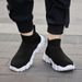 Men's Children's Shoes Men's New High Top Elastic Socks Children's Shoes Men's Thick Soled Slip On Casual Sports Shoes Vacation Walking Shoes_vogvips.com
