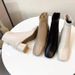 Martin For Women 2024 New Style Winter Square Toe Back Zipper Short Women's Chunky Mid Heel Boots_vogvips.com