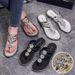 2026 Summer Diamond-encrusted Slippers Women's Seaside Flip-flops Beach Shoes Rhinestone Cold Slippers_vogvips.com