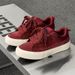 Wine Red Loafers Korean Style Versatile Men's Sports Casual Skate Shoes_vogvips.com