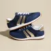 Blue Sports Summer New Round Head Color Matching Sneakers Lace-up Soft Sole Anti-slip Wear-resistant Flat Shoes_vogvips.com