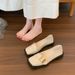 Square-toed Loafers 2025 New Model French Retro Gentle Flat Casual Leather Soft Sole Mary Jane Shoes_vogvips.com