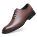 One-cut Leather Engraved Men's Men's Formal Derby Shoes Casual Retro Small Leather Shoes_vogvips.com