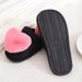 Autumn Winter Cotton Cartoon Shoes Floor Non-Slip Warm Lady Style Big Heart Maternity Home Slippers_vogvips.com