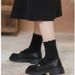 Soft-soled Loafers Women's Small Gold Coin Single Shoes British Thick-soled One-pedal Small Leather Shoes_vogvips.com