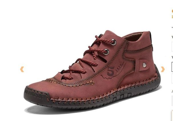 European Warm Series Autumn Winter New High-top Martin Closed-toe Hand-sewn Short Outdoor Fleece-lined Large Size Men's Boots_vogvips.com