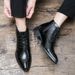 European Warm Series Plus Size Fashion Youth Lace-up High-top Martin British Style Men's Pointed Toe Zipper Formal Leather Boots_vogvips.com