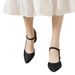 Simple Closed-Toe 2023 Spring Summer New One-Strap Fairy Style Pointed Toe Sandals Chunky Heel Fashion Women's Shoes_vogvips.com