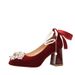 Women's Shoes Classic Style Elegant Basics Casual Business Wedding Party Chinese Hanfu Red Dress Two Way Wedding Shoes Bridal Shoes Women_vogvips.com