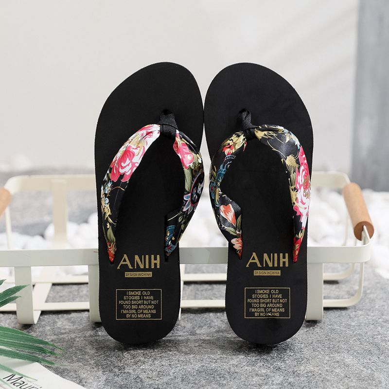 Women Summer EVA Slipper Bohemian Satin Ribbon Female Flip Flop 2024 Beach Simple Leisure Ladies Shoes Sandal Chaussure_vogvips.com
