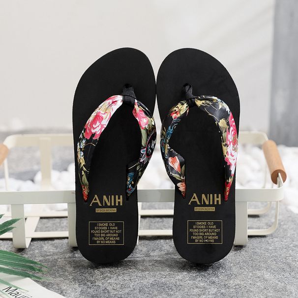 Women Summer EVA Slipper Bohemian Satin Ribbon Female Flip Flop 2024 Beach Simple Leisure Ladies Shoes Sandal Chaussure_vogvips.com
