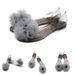 Charming Shark Korean Version New Jelly Shoes Daily Casual Floral Transparent Crystal Women's With Covered Heel Flat_vogvips.com