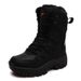 Winter New Men's High Top Outdoor Couple Soldier Combat Boots Desert Hiking With Fleece Warm Exploration Cotton Boots Snow Boots_vogvips.com