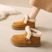 Snow Korean Style Winter 2024 New Fleece-Lined Thickened Large Boots Warm Flat Soft Sole Women's Cotton Shoes_vogvips.com