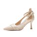 688-8 Satin Pointed-toe High-heeled Shoes, New Style Side Cut-out, Shallow Strap Sandals For Women, Versatile With_vogvips.com