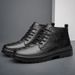 Crocodile Leather Men's Casual Leather Shoes Invisible Inner Height Increase Men's Shoes Cm Height Increase Shoes Martin Boots_vogvips.com