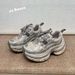 Women's European Style Double Layered Platform Chunky Sneakers Fashionable Distressed Vintage Casual Athletic Shoes Autumn Arrival_vogvips.com