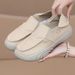 Women's Shoes Spring And Autumn Soft Sole Slip On Round Toe Shoes Comfortable Casual Breathable Wear Resistant Cloth Shoes_vogvips.com