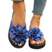 Women's Flat Toe Clip-On Flip-Flops Large Size Floral Flat For Men And Women Summer New Couple_vogvips.com