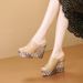 Women’s Shoes Platform Sandals For Women Thick Soled Large Size Fish Mouth Wedge Heeled Slippers_vogvips.com