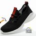summer Black With Iron Toe Anti-puncture Light Shoes Breathable Safety Work Sneakers For Men Women_vogvips.com