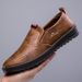 Breathable Business Leather Men Shoes Slip On Loafers Men Leather Shoes Black Brown Flats Casual Shoes_vogvips.com