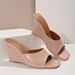 Women's Shoes Summer Large Size Women's Wedge Sandals One Strap Roman Style Lattice Texture Sandals_vogvips.com
