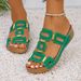Large Size Roman Style Women's Sandals Open Toe Beach Slippers Summer Wedges Comfortable Outdoor Slip-On Shoes For Women_vogvips.com